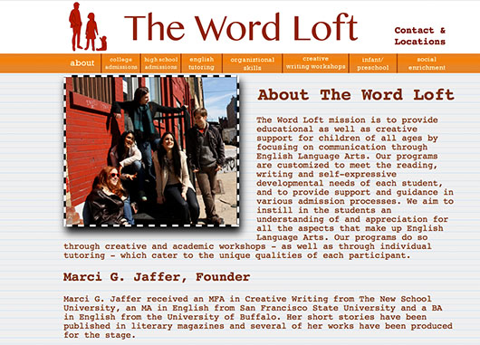 The Word Loft Educational Website